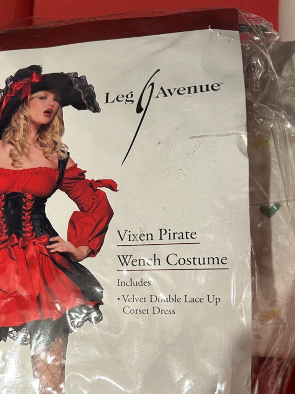 Leg Avenue Red and Black Pirate Vixen Costume for adult